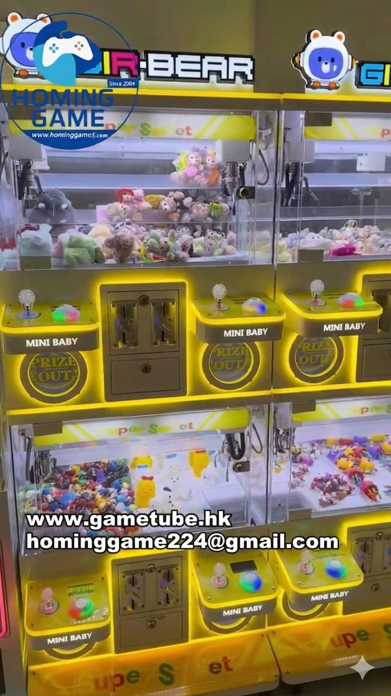 USA Hot Sale Coin Operated Catching Duck 4 Player Mini Crane Claw Machine|Commercial Claw Machine(Order Send Email:homingame224@gmail.com)
