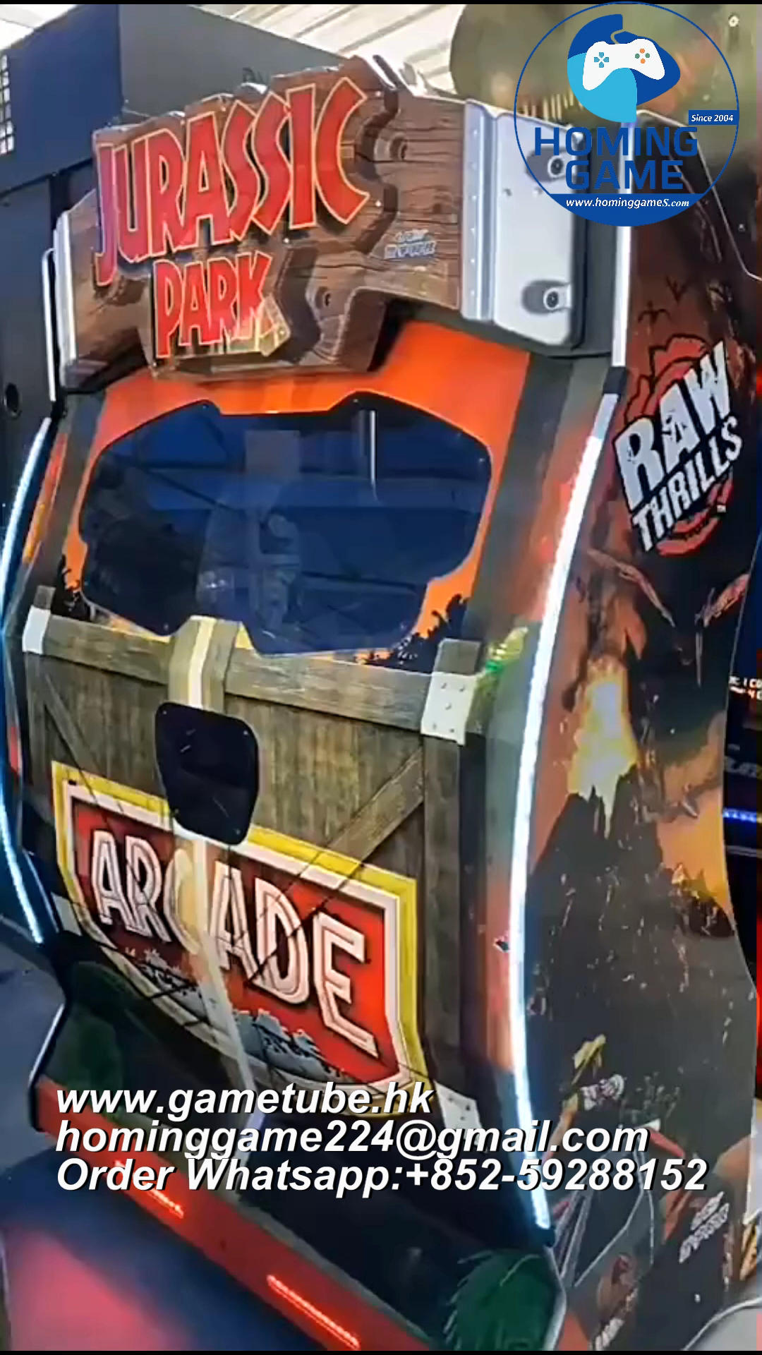 Wholesale High-Quality 60-Inch Jurassic Park Arcade Shooting Game Simulator Cabinet | HomingGame Factory