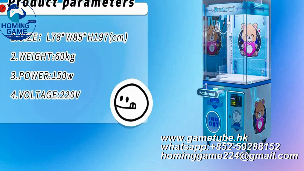 Premium Blue Toy Plush Catcher: High-Performance Arcade Claw Machine with Bill Acceptor