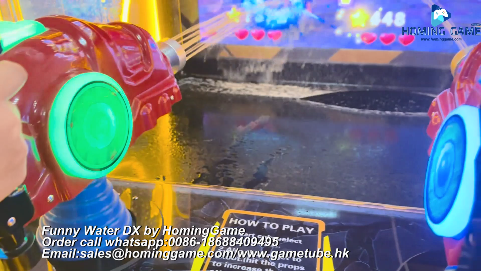 HomingGame Funny Water DX Water gun shooting redemption arcade game machine|Kids Redemption Game