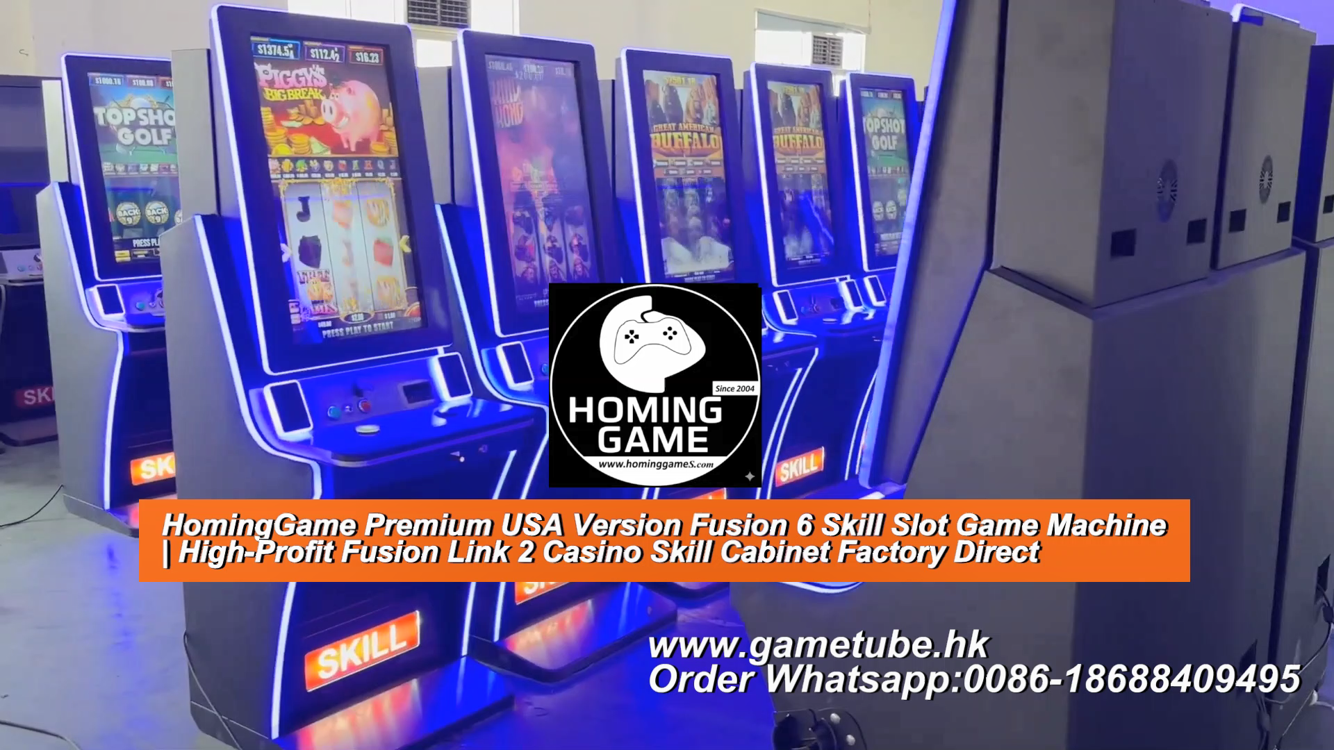 HomingGame Premium USA Version Fusion 6 Skill Slot Game Machine | High-Profit Fusion Link 2 Casino Skill Cabinet Factory Direct|43 inch curve Slot Table Game Machine