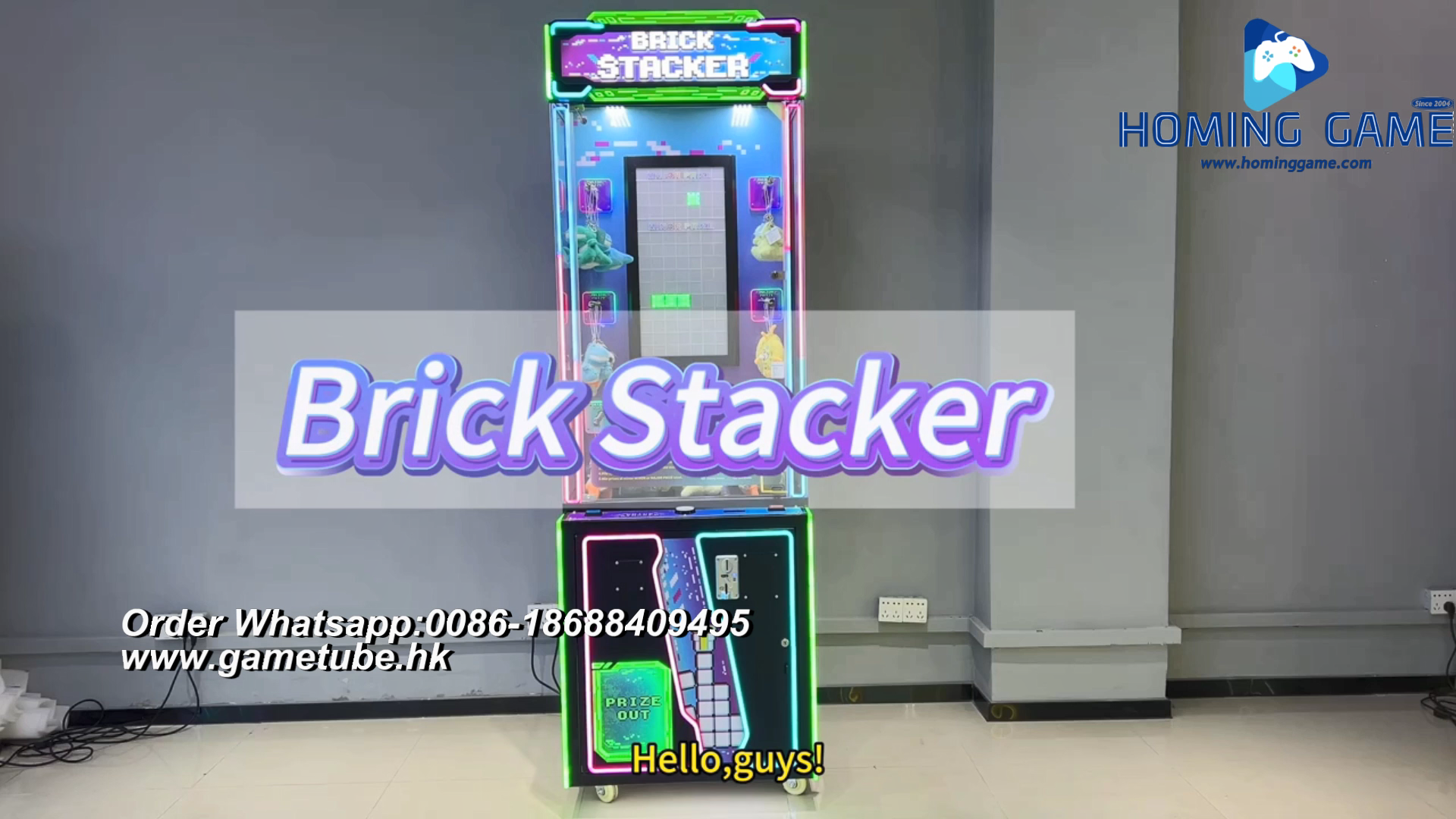 HoimingGame Brick Stacker Arcade Gift Prize Machine Equipment Indoor Custom Prize Redemption Game