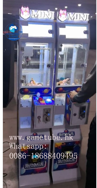 HomingGame Factory High-Profit Mini Claw Machine with Doll Candy Dispenser - Commercial Coin Operated Toy Catcher Crane Machine for Kids Amusement Center