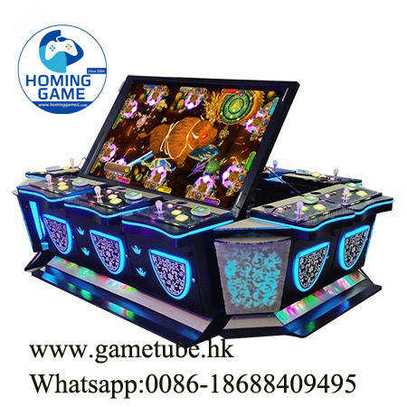 Hominggame Factory 10 Player 86 Inch Fishing Game Machine 4K Resolution Fish Hunter Arcade Table for Gaming Center