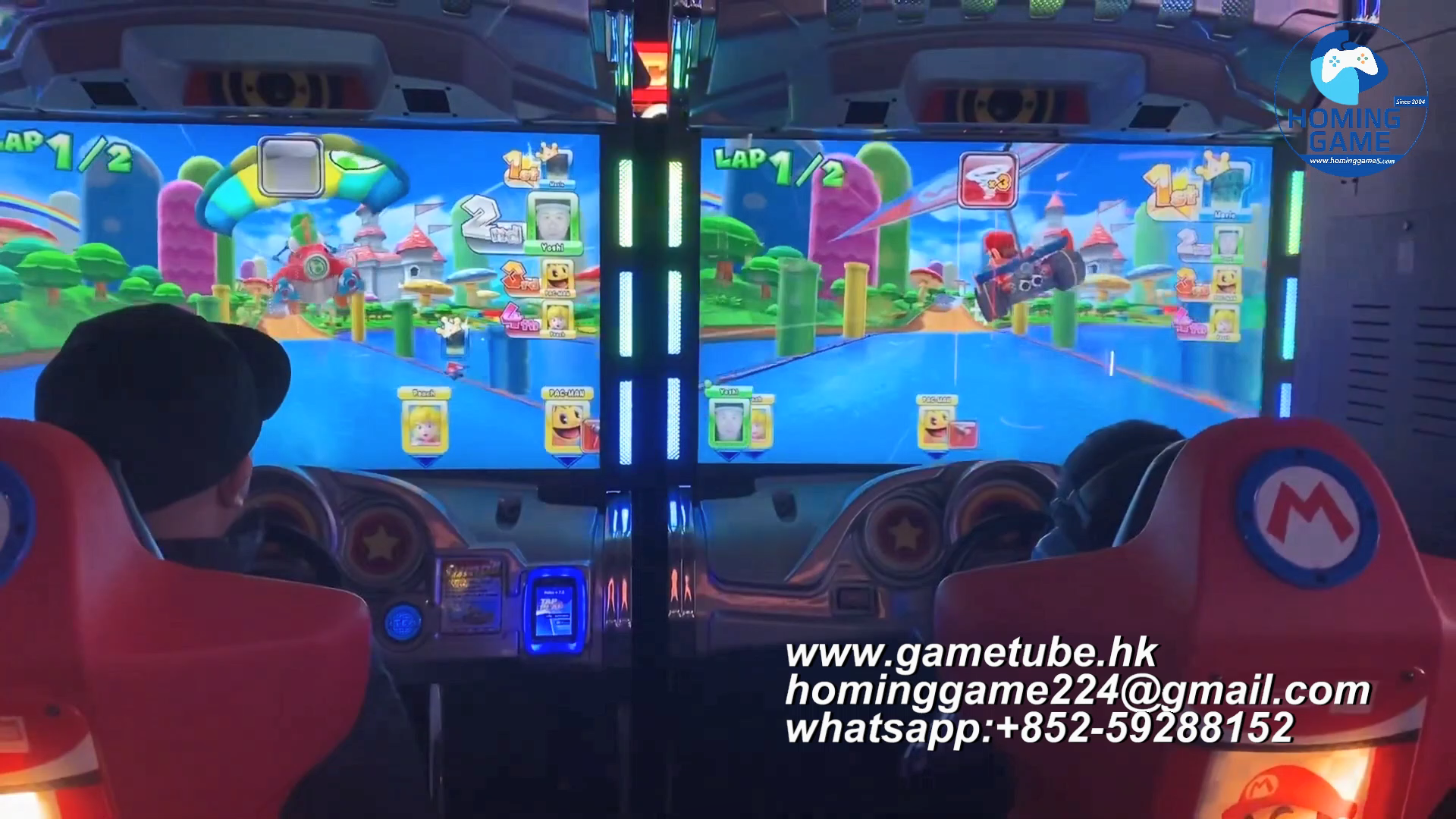 HomingGame Factory Direct: 42-Inch LCD Mario Kart Arcade Game Machine – Coin-Operated Racing Simulator & Driving Control Console