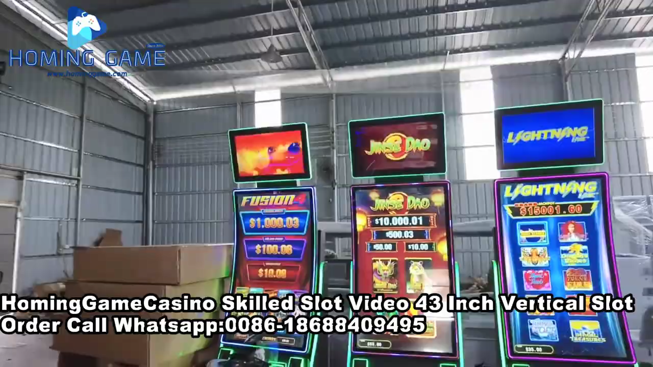 HomingGameCasino Skilled Slot Video 43 Inch Vertical Slot Game Machine#slotgame #slotmachine #Casino#Sweepstake#SkillGameCabinet(Order Call Whatsapp:0086-18688409495)