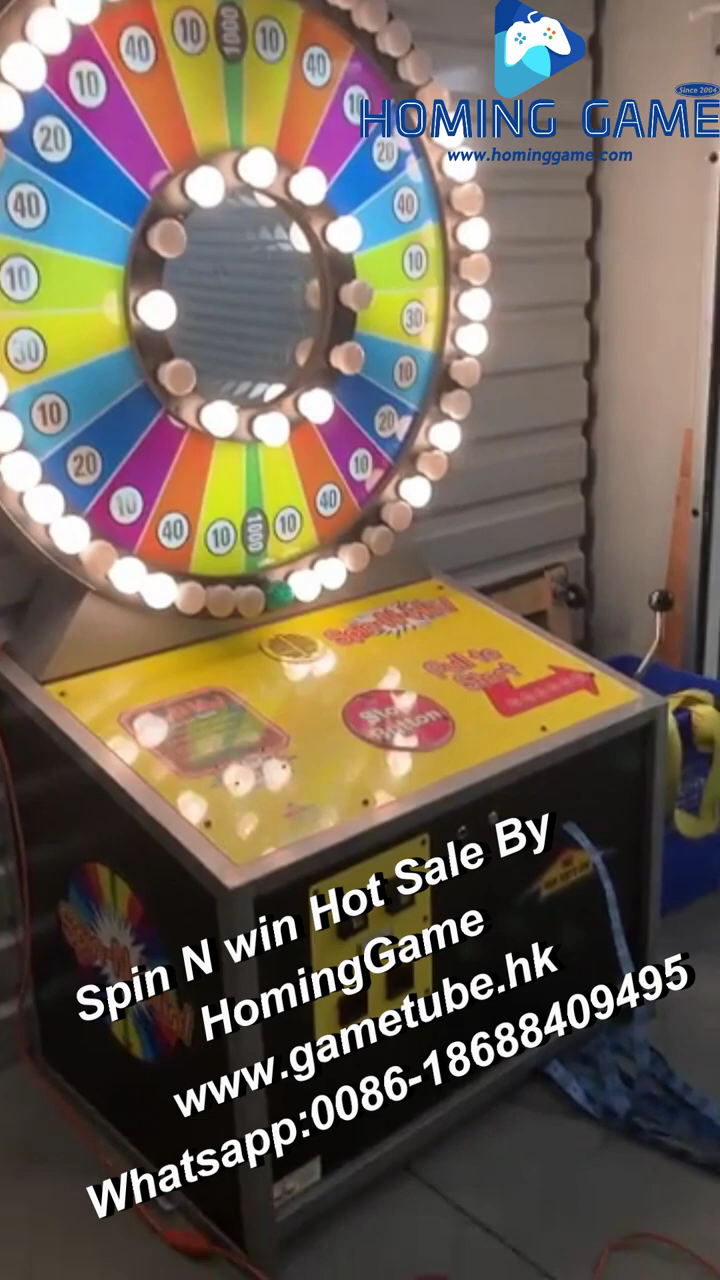 Factory Direct Hot Sale Spin N win Lottery Redemption Arcade Game Machine for Sale by HomingGame