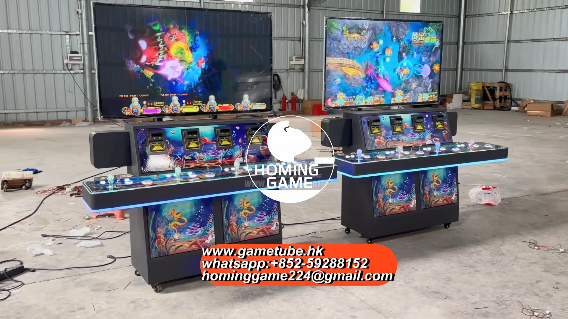 Wholesale Factory Price Luxurious 55-Inch 4 Players Stand Up Fish Table Game Machine - HomingGame