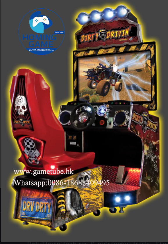 HomingGame Factory 42 Inch Dirty Drivin Racing Car Game Machine HD Simulator Arcade Driving Console for Family Entertainment Center