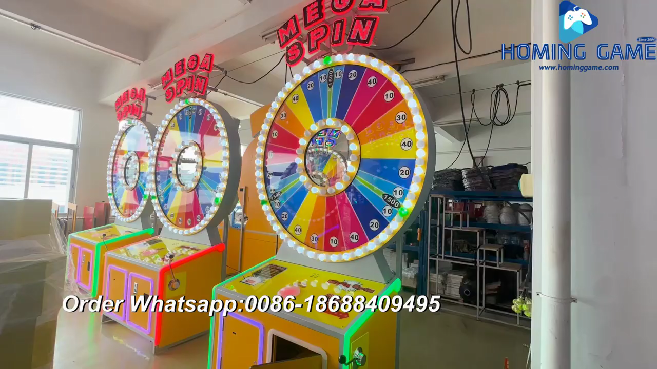 Mega Spin| Spin N Win Ticket Redemption Arcade Game Machine Coin Operated Games Lottery Machine