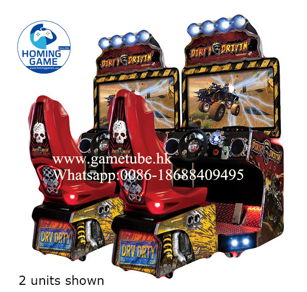 HomingGame Factory 42 Inch Dirty Drivin Racing Car Game Machine HD Simulator Arcade Driving Console for Family Entertainment Center
