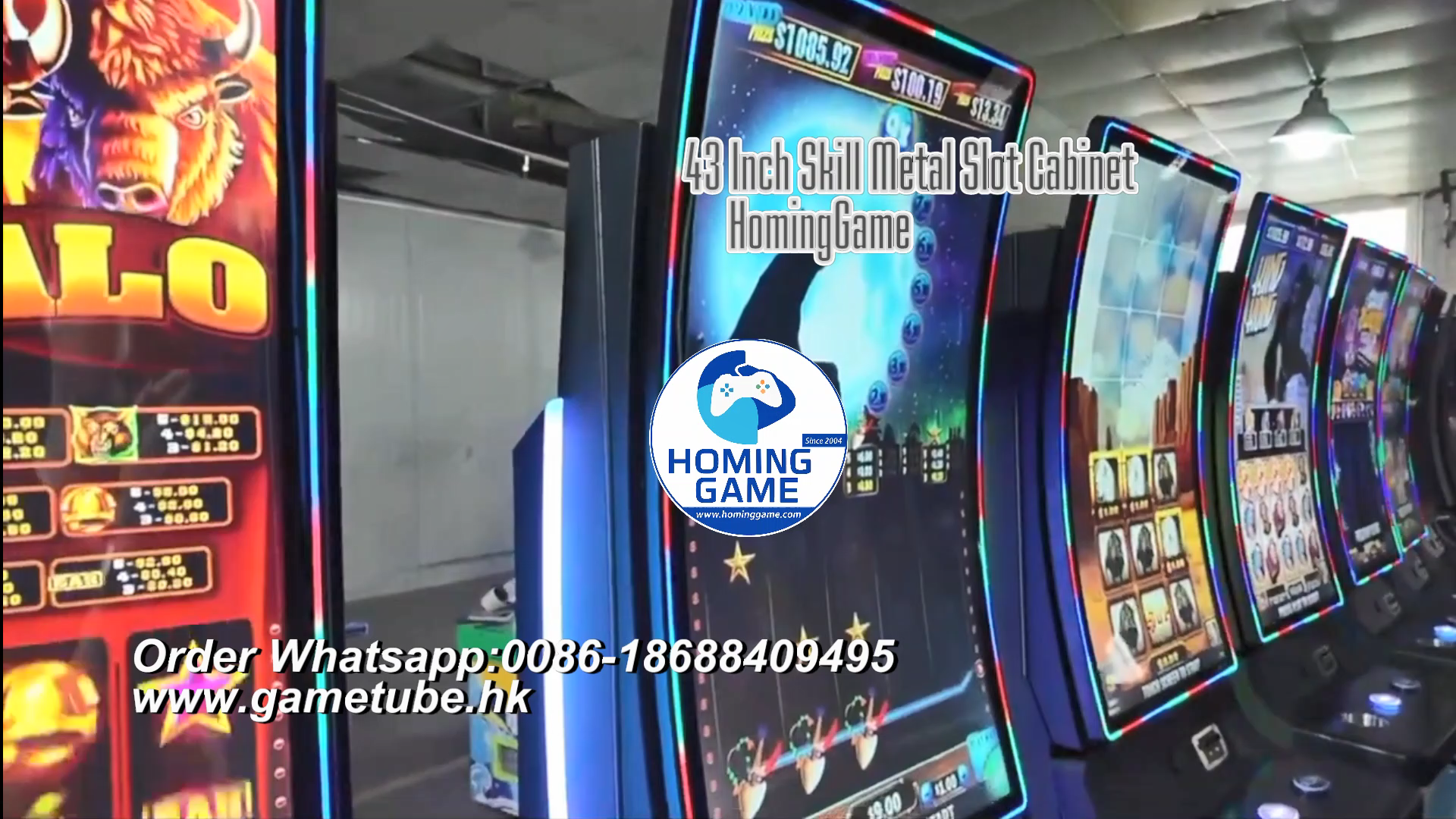 43 Inch Vertical Curved Skill Game Machine | Touch Screen Gambling Arcade Machine by HomingGame with Mutha Goose Accouting System