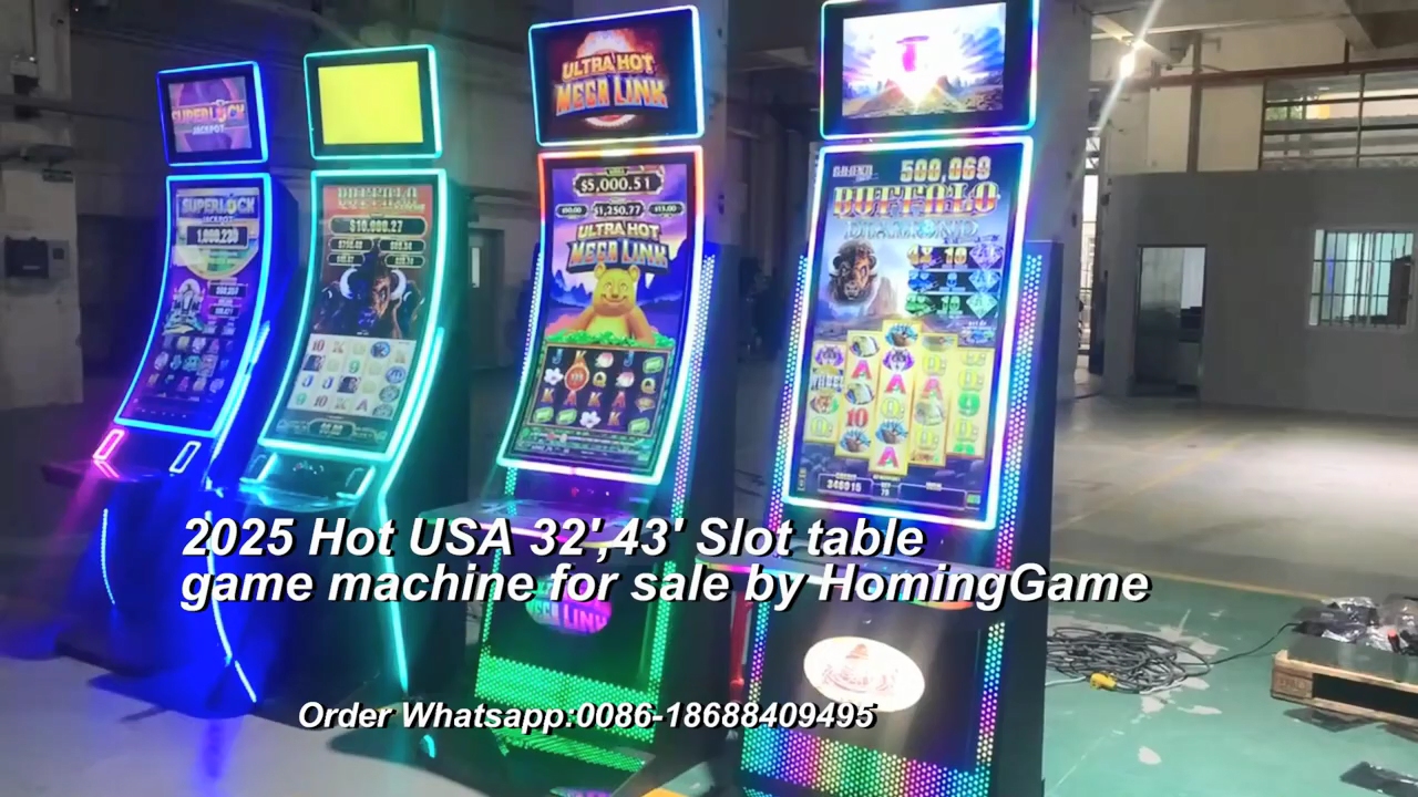 2025 Hot 32 inch ,43 inch Curve Touch Screen Slot Table Arcade Game Machine By HomngGame#casino