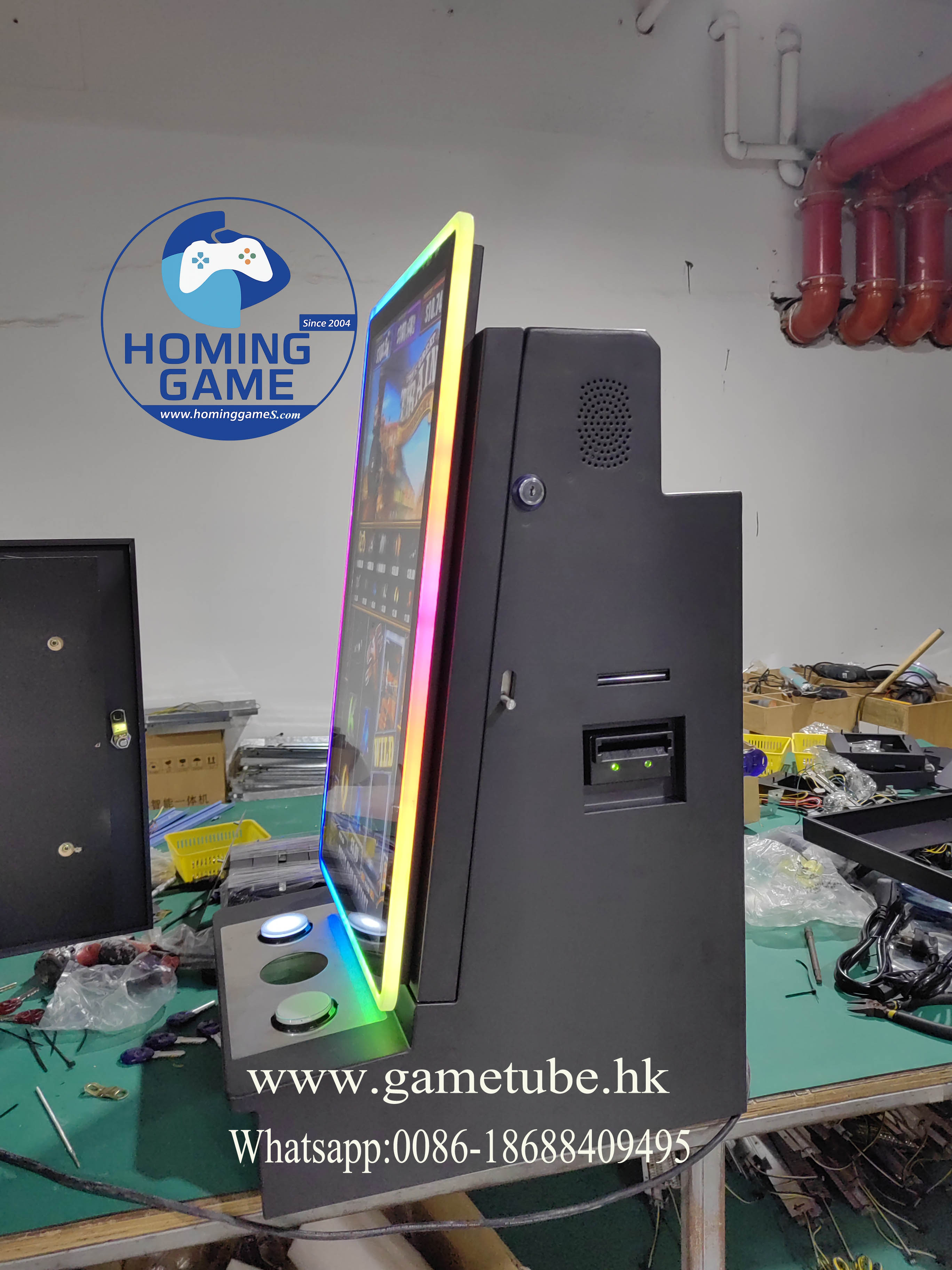 2026 Hot Sale 23.6 Inch Vertical Touch Screen Skill Game Machine | Original Design by HomingGame Factory | Coin Operated Slot & Skill Game Cabinet