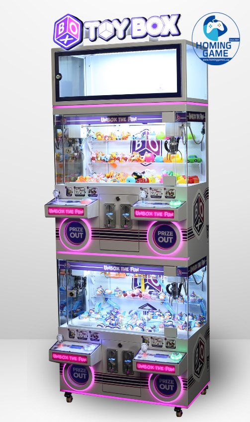 HomingGame Toy Box 4 Player Crane Machine – High-Profit 4 Player Mini Claw Machine for Arcades & Malls – Professional Toy Catcher Prize Game Machine Factory Price