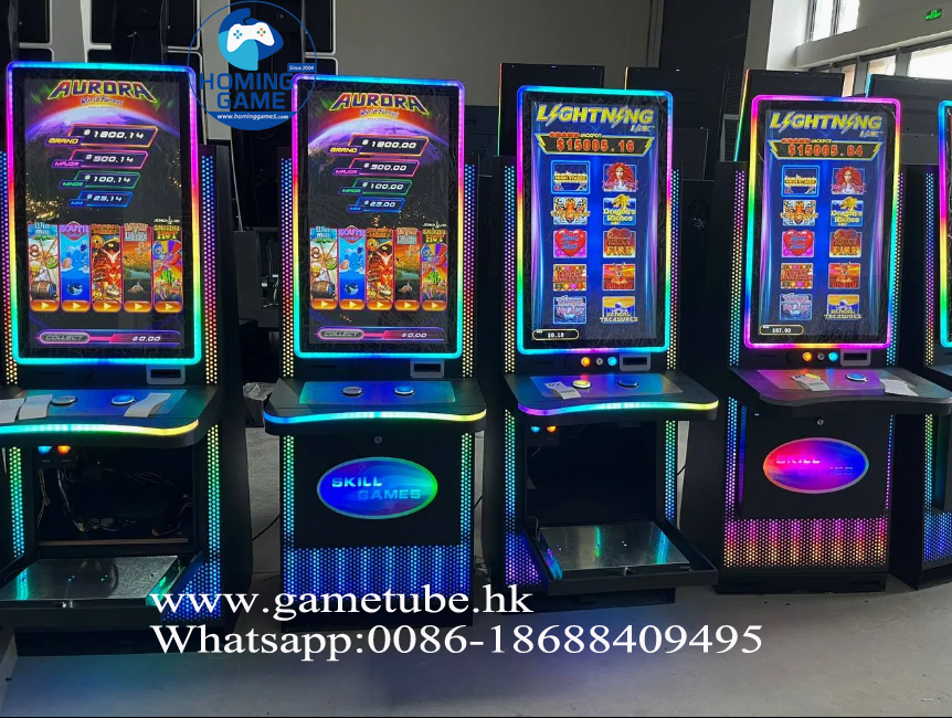 HomingGame 32 Inch & 43 Inch Skill Slot Table Game Machine | Curve & Flat Touch Screen Slot Table | USA Skill Slot Arcade Machine Factory Direct